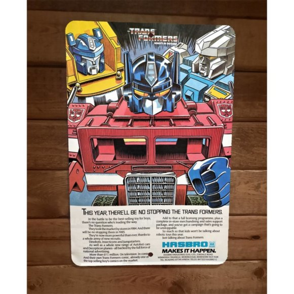 Transformers Vintage Catalog Ad Art 8x12 Metal Wall Sign Poster